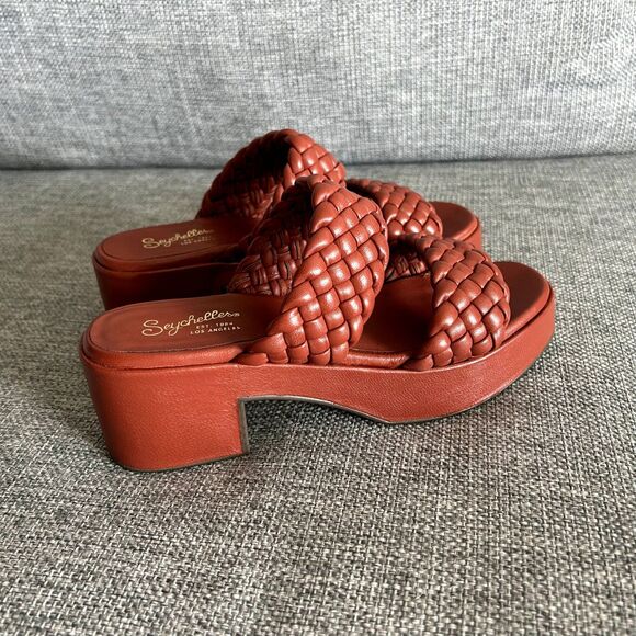 Seychelles Novelty Platform Heel Sandals 8.5 Terracotta - Picture 13 of 13